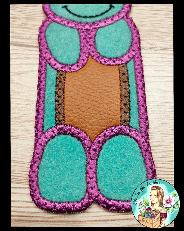 Marque page Licorne turquoise et violette