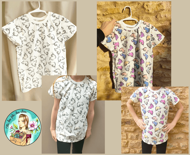 Tshirt magique motif licorne, taille 3 ans