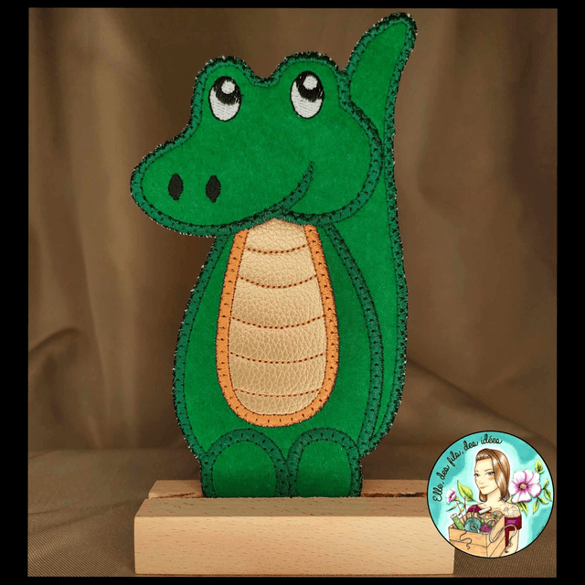 Marque page Crocodile Vert foncé